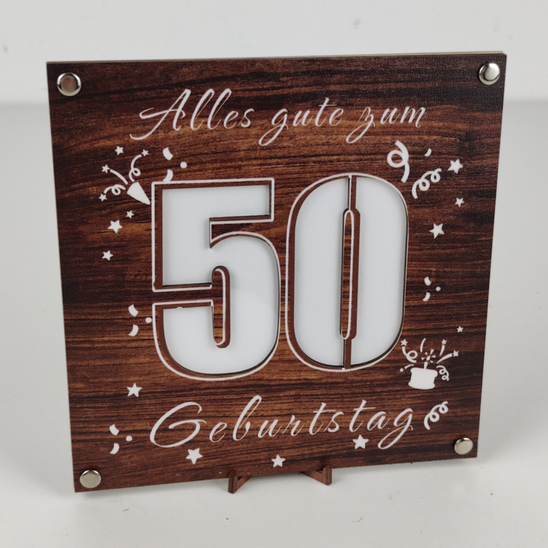 Placa Decorativa de Aniversário 50 Anos