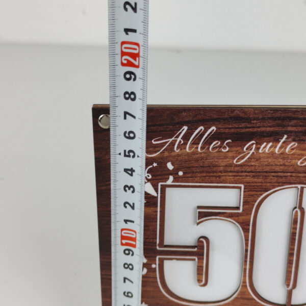 Placa Decorativa de Aniversário 50 Anos