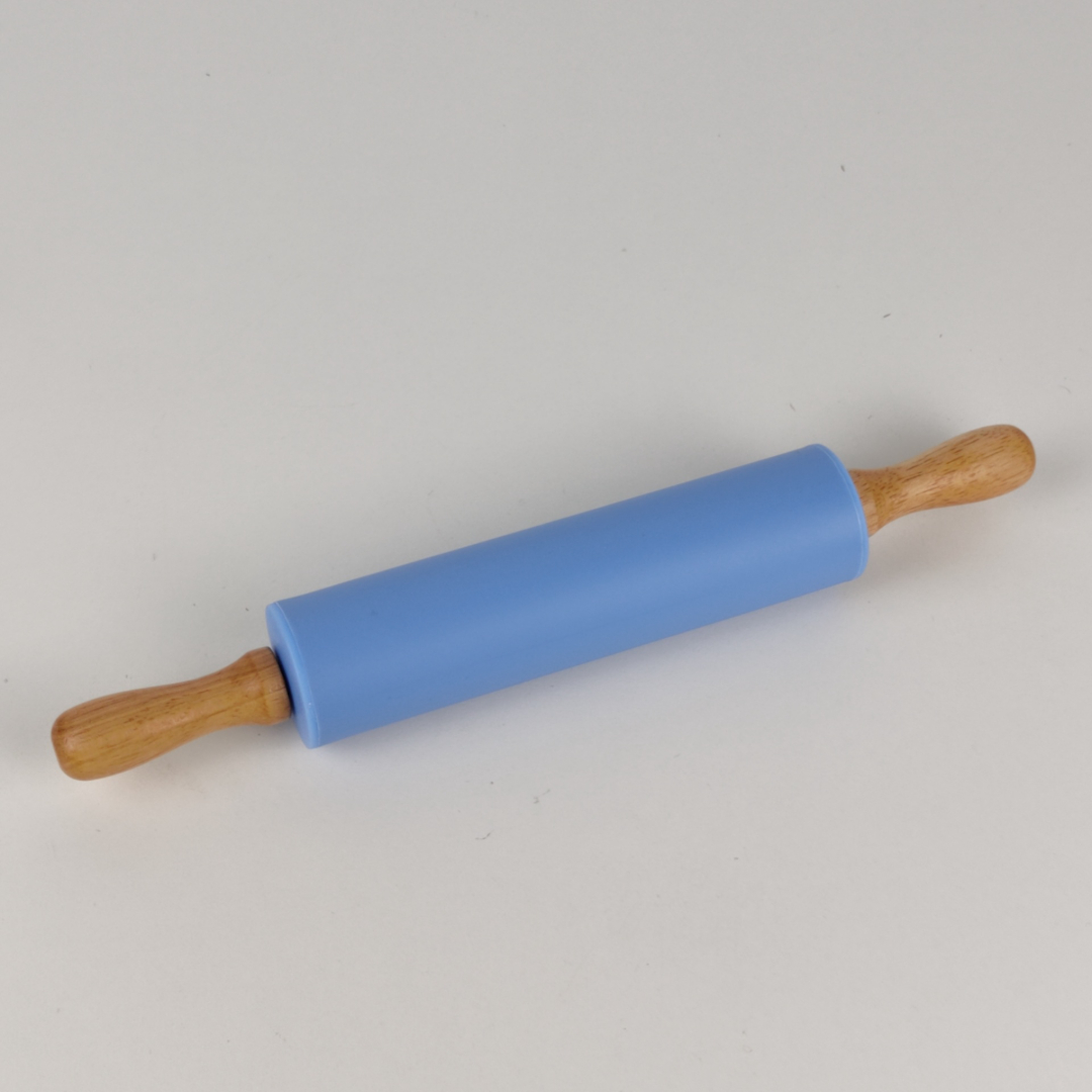 Rolo de Cozinha Em Silicone Com Pega de Madeira