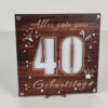 Placa Decorativa de Aniversário 40 Anos