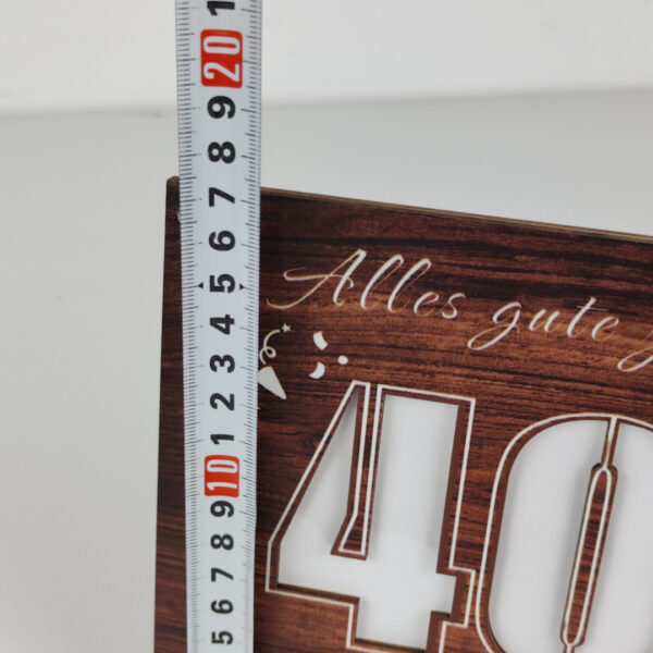 Placa Decorativa de Aniversário 40 Anos