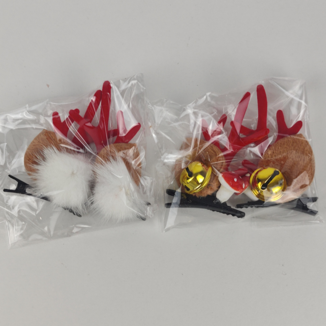 Conjunto de Ganchos para Cabelo Com Renas