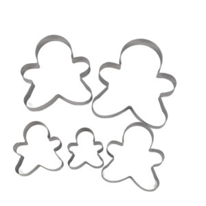 Conjunto de Cortadores de Bolachas Em Forma de Boneco de Gengibre 5 Peças
