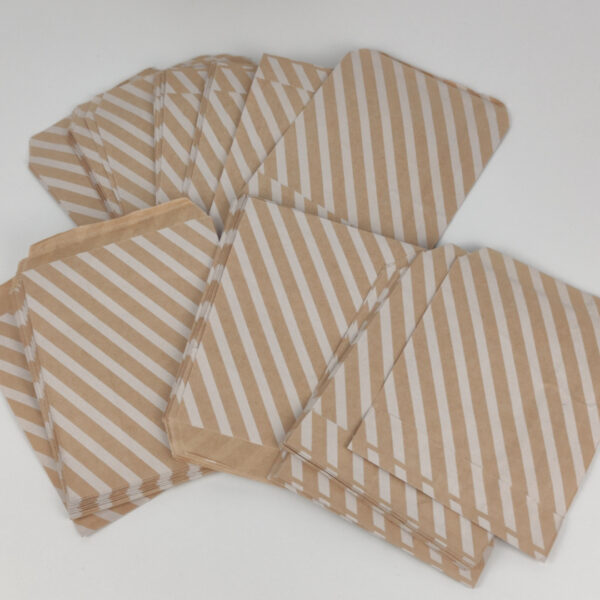 F126X3841_1782467521754_1 Pack Sacos de Papel Com Riscas para Embalagem 17x12 cm