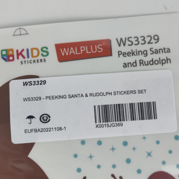 Conjunto de Autocolantes Natalícios Peeking Santa And Rudolph