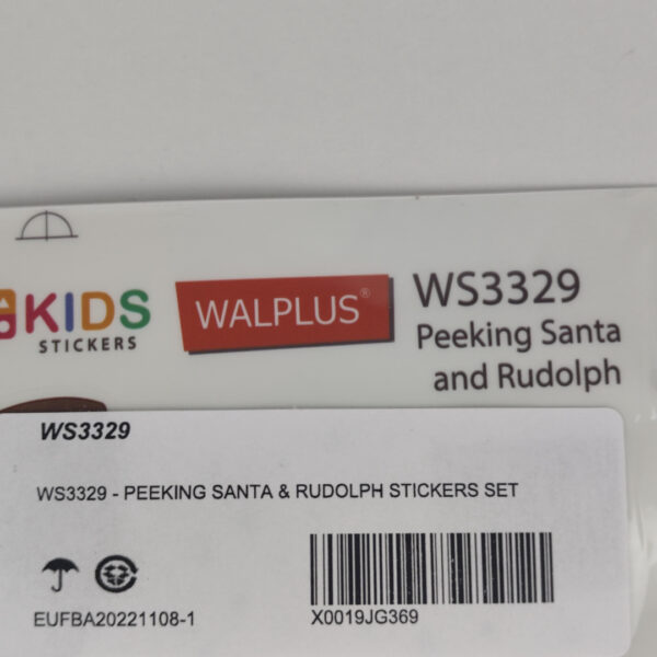 Conjunto de Autocolantes Natalícios Peeking Santa And Rudolph