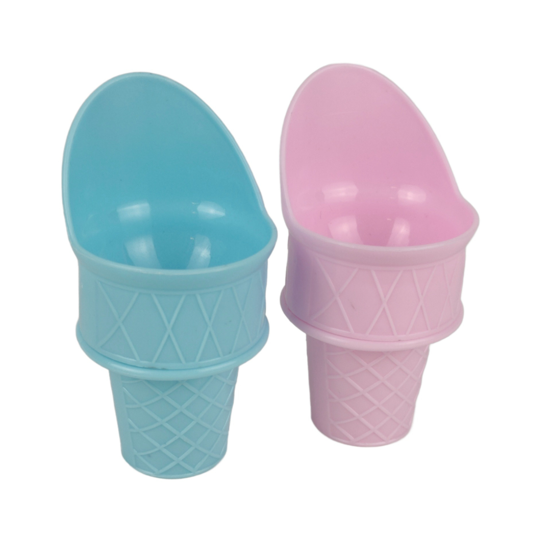 Conjunto de Cones de Gelado Em Plástico