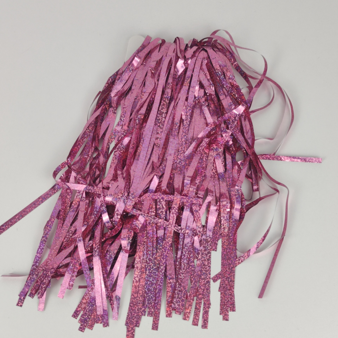 Cortina de Lametas Decorativa Rosa 1 X 2,5 M