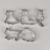 Kit de 5 Cortadores de Bolachas Em Forma de Gato