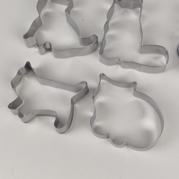 Kit de 5 Cortadores de Bolachas Em Forma de Gato