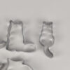 Kit de 5 Cortadores de Bolachas Em Forma de Gato