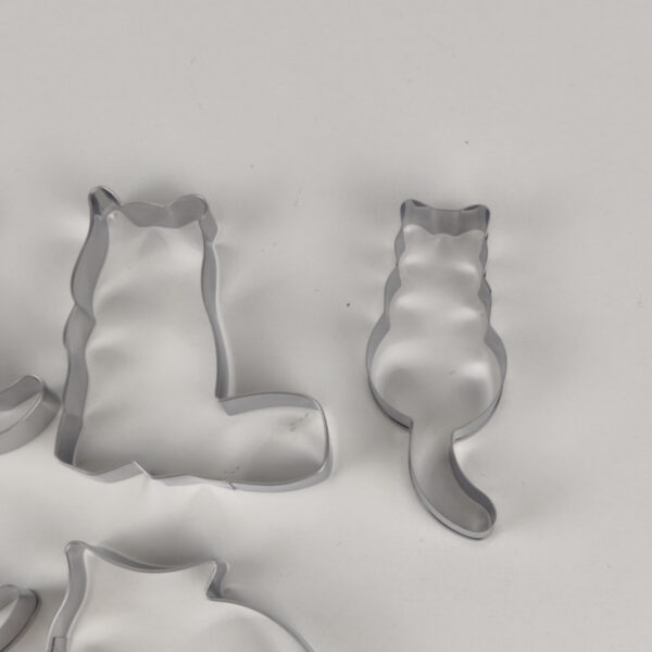 Kit de 5 Cortadores de Bolachas Em Forma de Gato