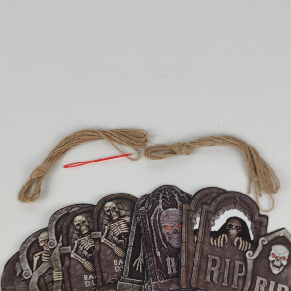 Conjunto de Etiquetas Pendentes Halloween Em Forma de Lápide