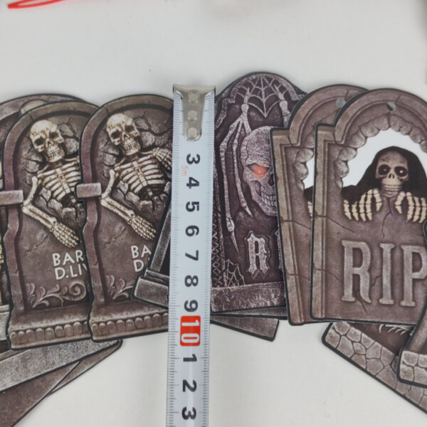 Conjunto de Etiquetas Pendentes Halloween Em Forma de Lápide