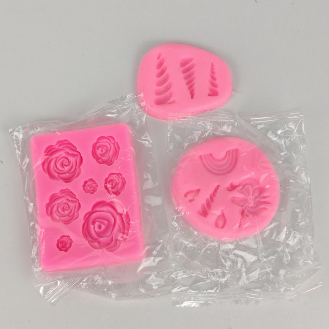 Conjunto de Moldes de Silicone para Decoração