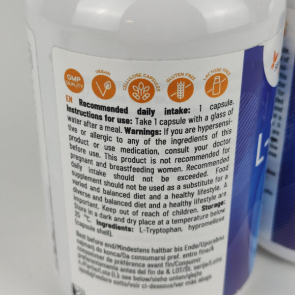 Suplemento Alimentar L-triptofano 500 Mg Sensilab 360 Cápsulas