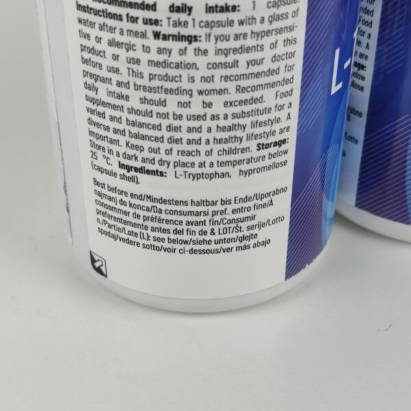 Suplemento Alimentar L-triptofano 500 Mg Sensilab 360 Cápsulas