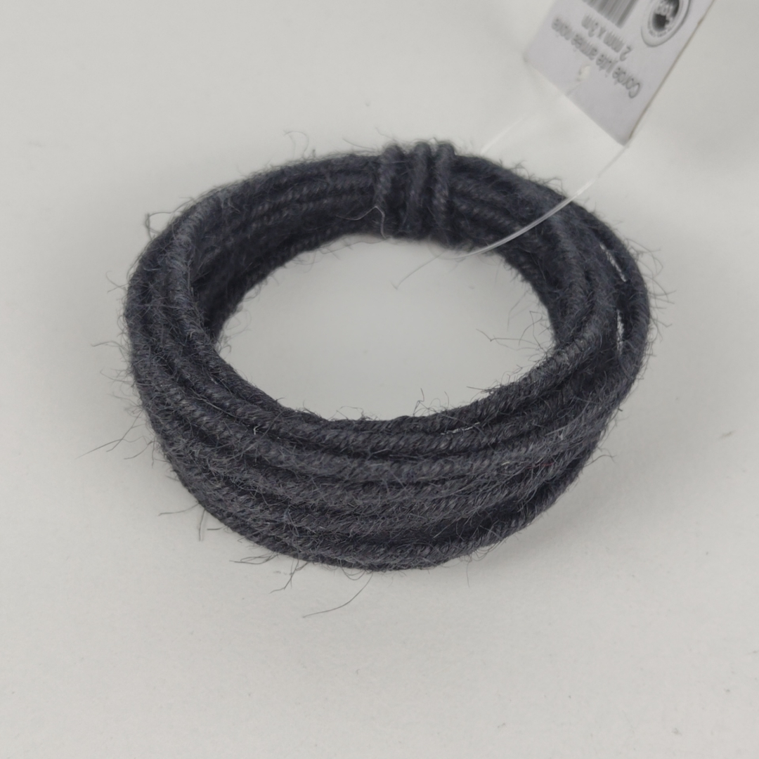 Corda Juta Armada Preta 2 mm X 3 M