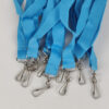 Pack 12 Fitas Suportes para Cartões ou Chaves Azuis Com Mosquetão