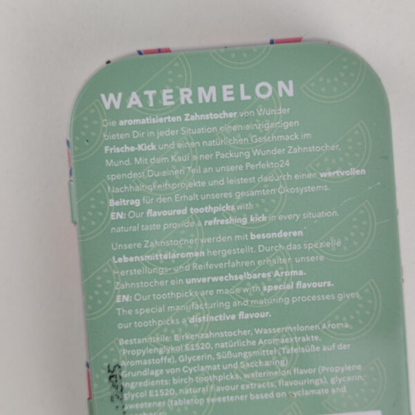 Palitos de Madeira Com Sabor a Melancia