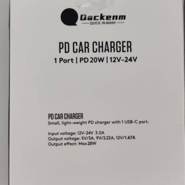 Carregador de Isqueiro USB-C PD 20W