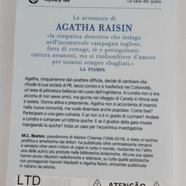 Livro Policial Agatha Raisin La Quiche Letale Italiano - M.C. Beaton
