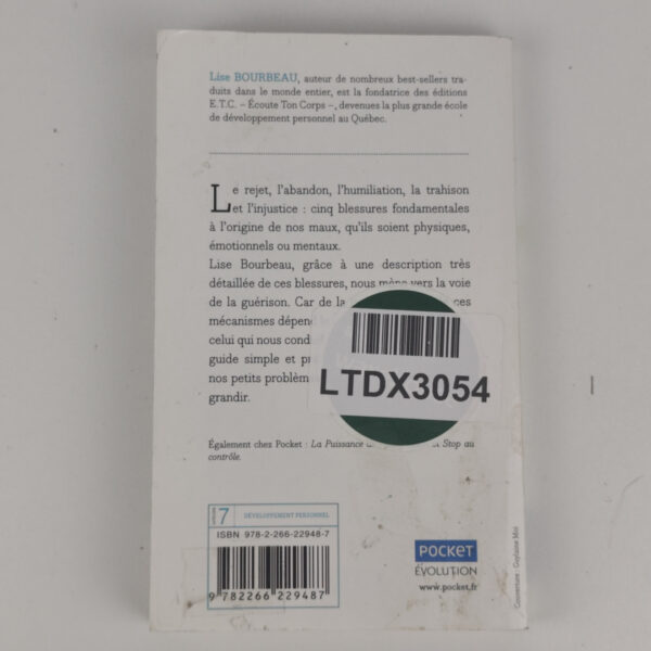 Livro Desenvolvimento Pessoal Les 5 Blessures Qui Empêchent D'être Soi-même Francês - Lise Bourbeau