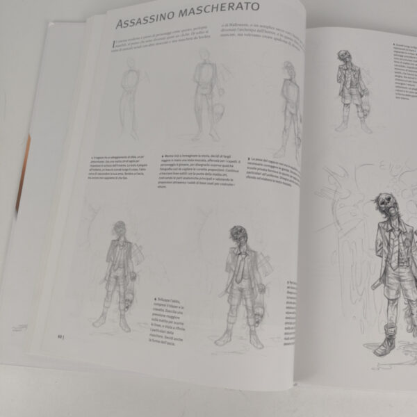 Livro Técnico de Desenho L'arte Del Disegno Fumetto Manga Fantasy (Italiano) - Hoepli