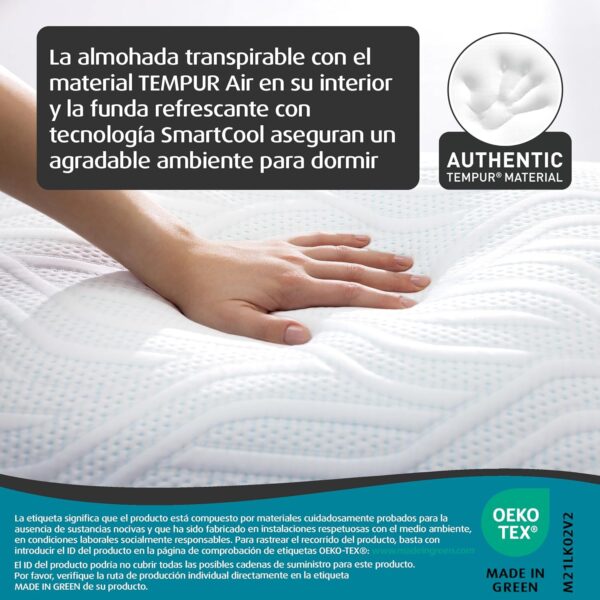 Almofada TEMPUR Comfort Air Soft 80 X 40 cm Suave e Transpirável