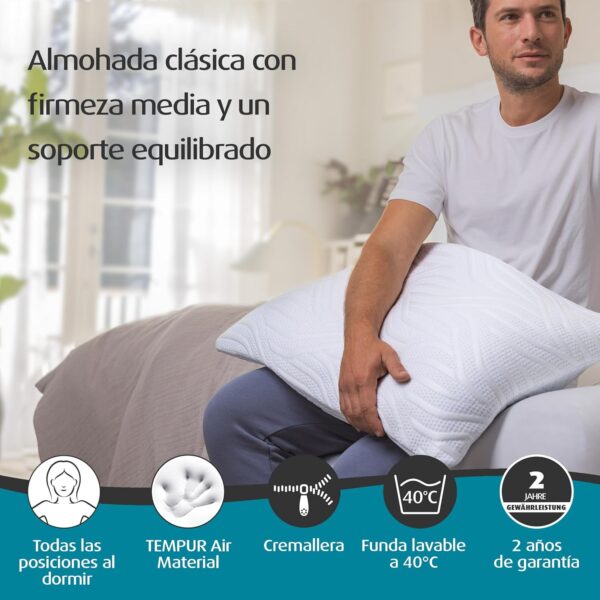 Almofada TEMPUR Comfort Air Soft 80 X 40 cm Suave e Transpirável