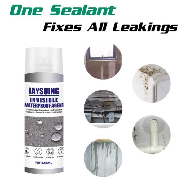 (6x30ml) Spray Impermeabilizante Multiuso Invisível para Fissuras Mighty Sealant JAWSEU