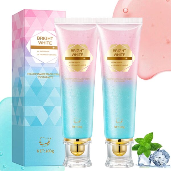 (Pack 2) Pasta de Dentes Branqueadora Niacinamide Remoção de Manchas e Brilho - Menta
