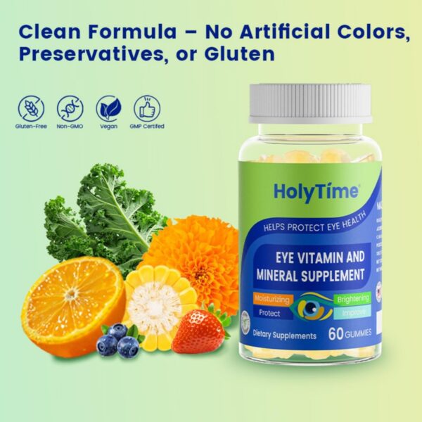 E126X3040_1777934440272_1 (60 Gomas) Suplemento Alimentar Luteína e Zeaxantina para a Visão HolyTime