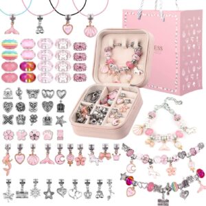 Kit de Fabricação de Pulseiras DIY 66 Peças com Pendentes e Miçangas UFU