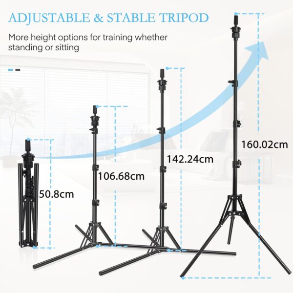 Tripé Suporte para Cabeça de Manequim Ajustável 160cm