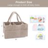 Organizador Produtos para Bebé em Feltro com 3 Compartimentos e 8 Bolsos - Cinza