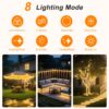 Kit Painel e Bateria Solar para Fitas Led 12V 24V Painel 6W 8 Modos 3m - Preto