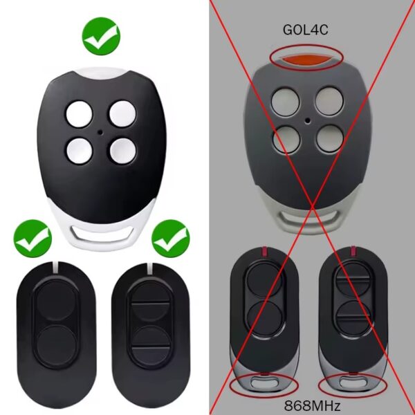E126X3271_paste_1778883557309_2 (x2) Comando de Garagem Ditec ZEN 433.92MHz Rolling Code GOL4 BIXLP2 - Preto