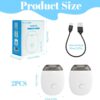 (Pack de 2) Corta-unhas Elétrico Dongcill D82 com Luz LED e 3 Velocidades - Branco