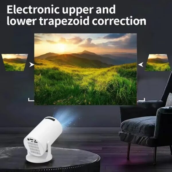 Mini Projetor Inteligente HY300 Android 13 Suporte 4K WiFi 6 BT5.0 - Branco