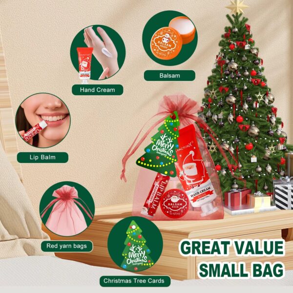 Conjunto de Natal para Mãos e Lábios 20 Unidades com Saco e Cartão
