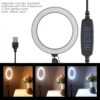 Pack Anel de Luz LED 26cm com Tripé Dobrável e Vários acessórios com 3 Modos de Luz