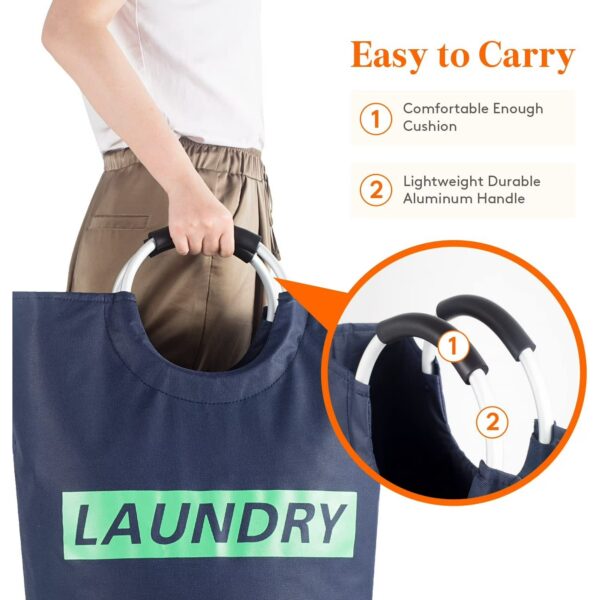 E126X3608_1779144025050_2 (2 Uni.) Cesto de Roupa Suja Dobrável 82L Tecido Oxford Resistente Lifewit Pegas EVA 38x64 cm