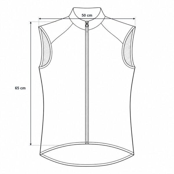 (XXL) Colete RH sem Mangas com Fecho Zip - Branco