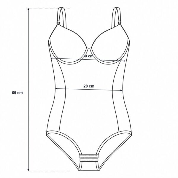 (L) Body com Alças Ajustáveis Elástico - Castanho