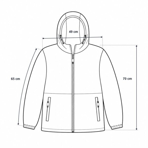 (XXL) Casaco Outdoor Norway com Capuz e Fecho Zip - Azul