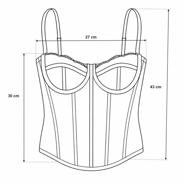 E126X3823_measured_1783349449101 (XS) Top Corset com Renda - Preto