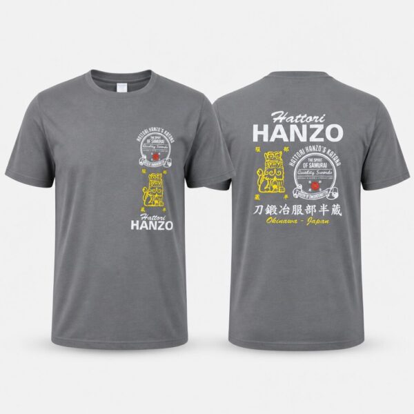 (L) T-shirt Hattori Hanzo Estampada - Cinzento