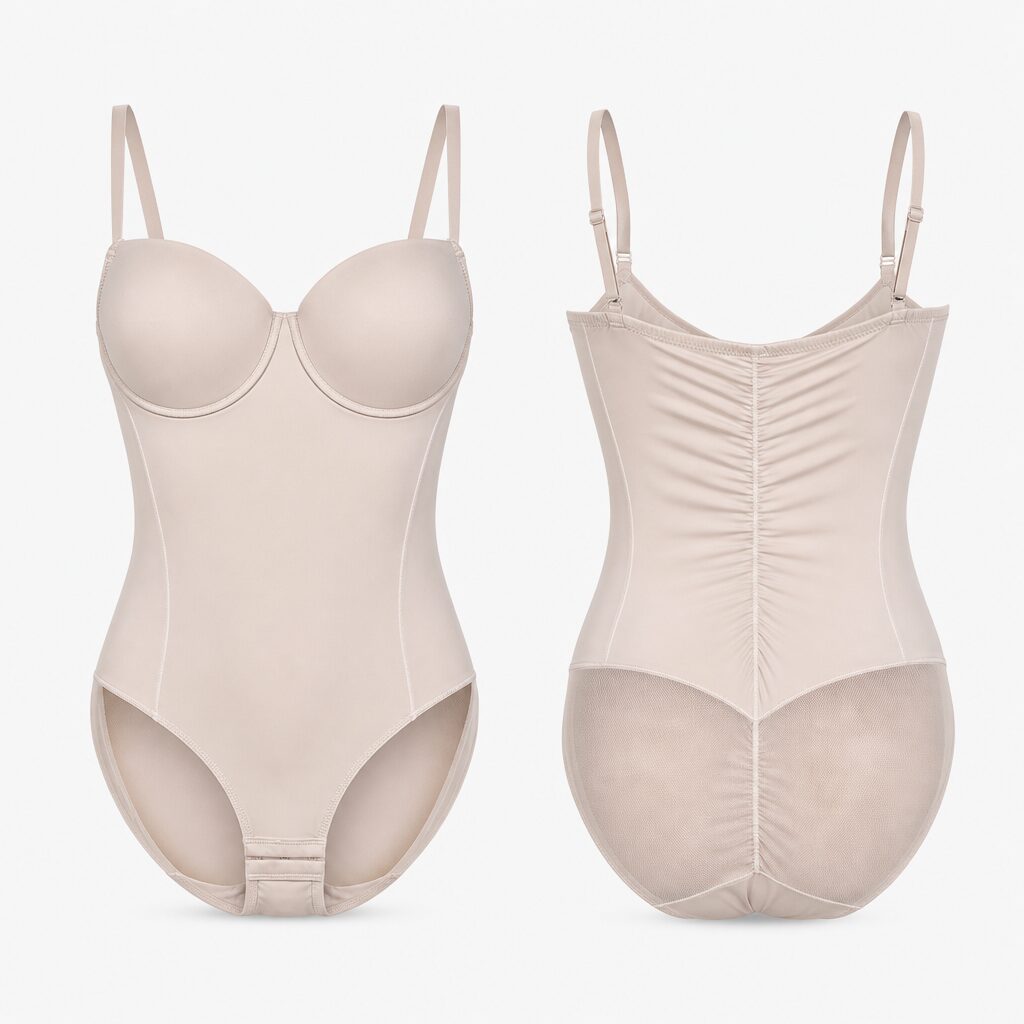 (L) Body com Alças Ajustáveis - Bege