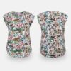 (40) Blusa ONLY Floral de Manga Curta - Multicolor